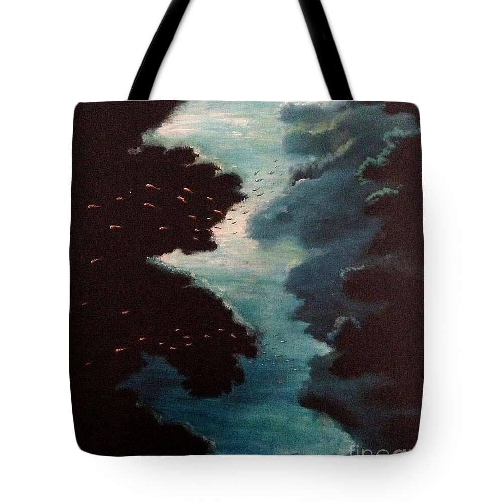Coral Tote Bag featuring the painting Reef Pohnpei by Karen Ferrand Carroll