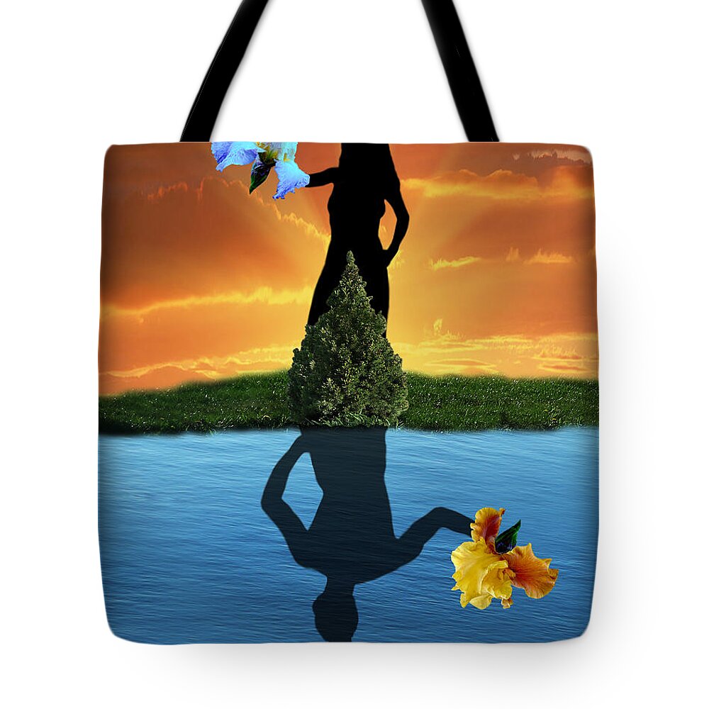 Fleurotica Art Tote Bag featuring the digital art Reflecting by Torie Tiffany