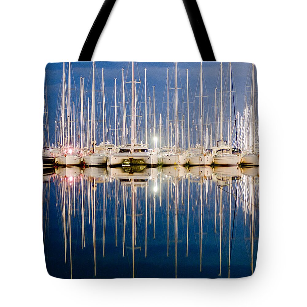 Tranquility Tote Bag featuring the photograph Reflection In Blue by Photography Of Beauty And Mystery