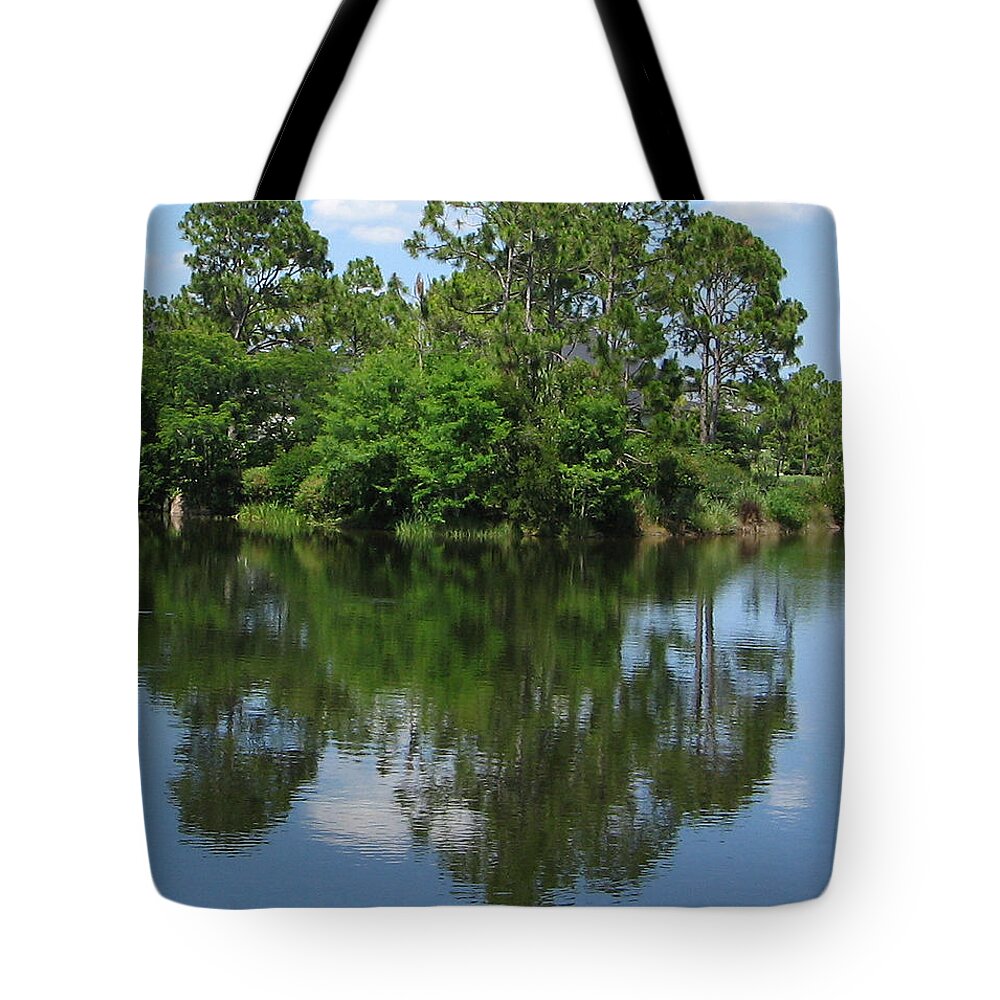 Florida Tote Bag featuring the digital art Reflection by John Vincent Palozzi