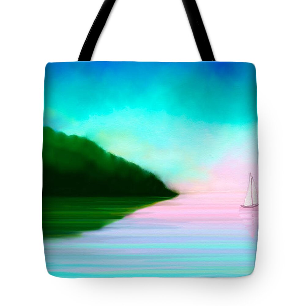 Painting Tote Bag featuring the painting Reflections by Anita Lewis