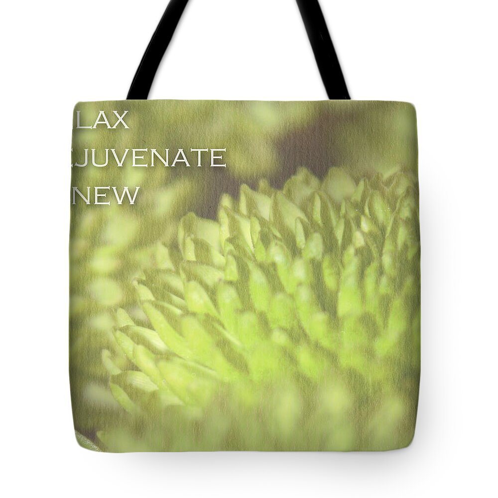Green Tote Bag featuring the photograph Relax by Inspired Arts