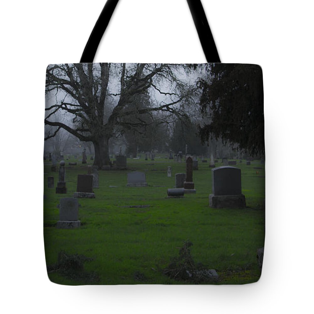 Cemetery Tote Bag featuring the photograph Restful Night by Jean Noren