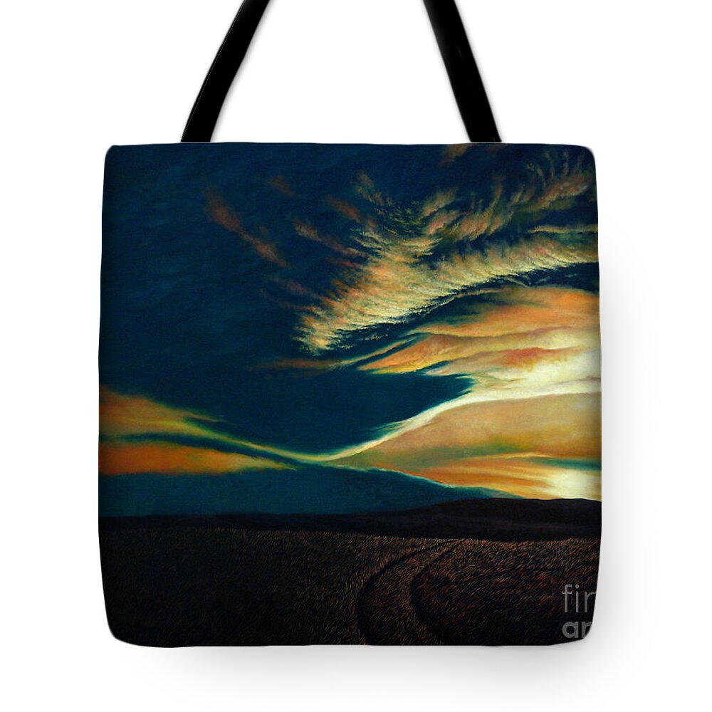 Mountain Tote Bag featuring the painting Returning to Tuscarora Mountain by Christopher Shellhammer