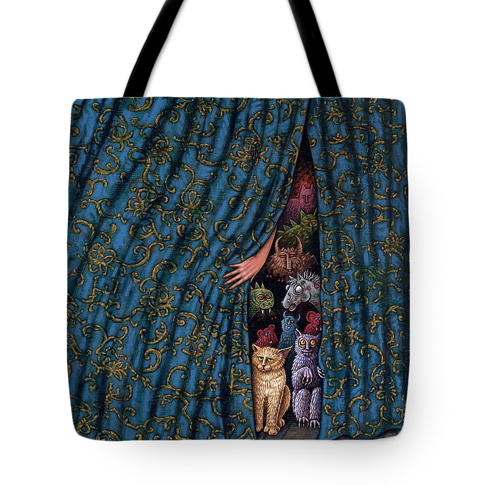 Demons Tote Bag featuring the painting Revealing Inner Demons by Holly Wood