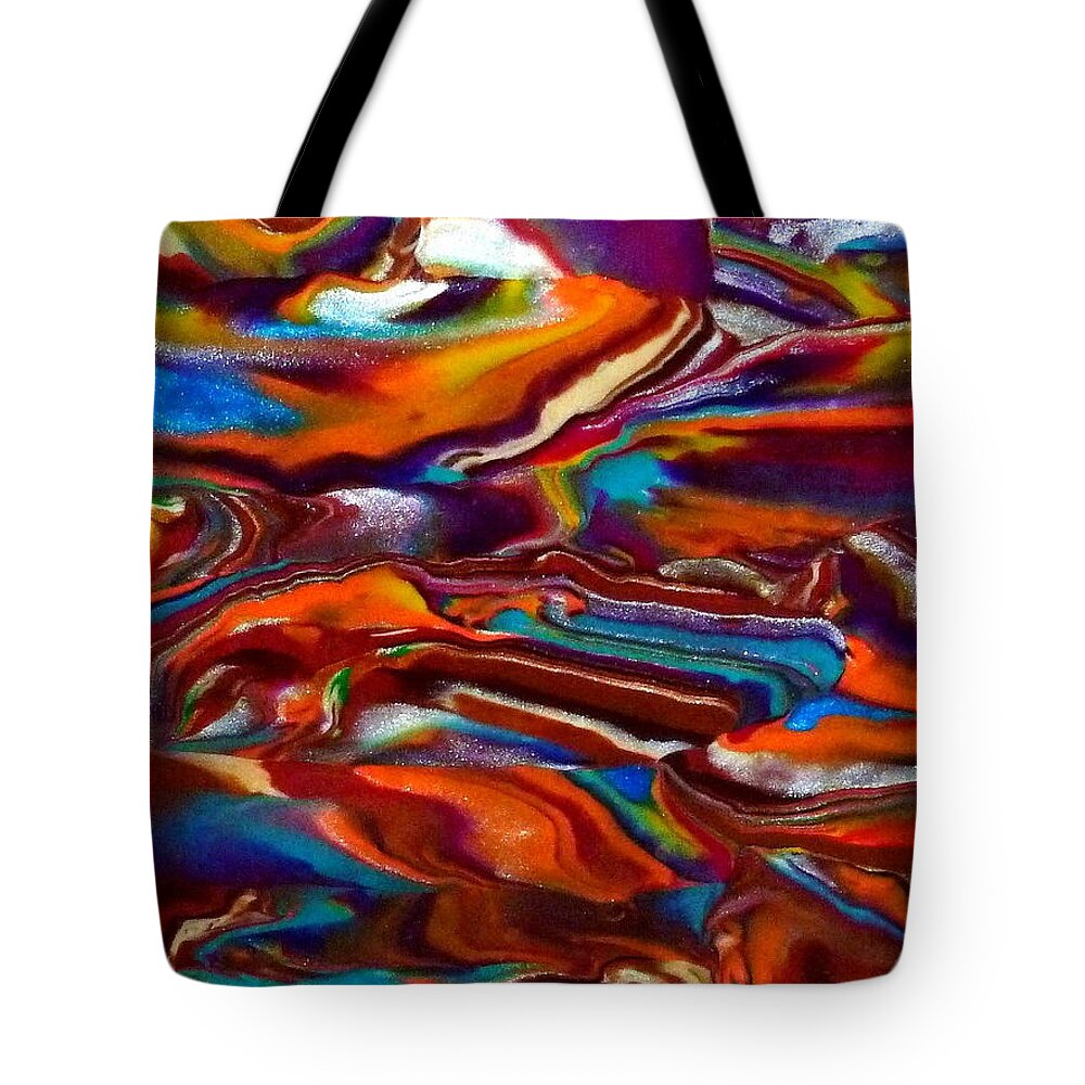 Abstract Tote Bag featuring the mixed media Rhapsody by Deborah Stanley