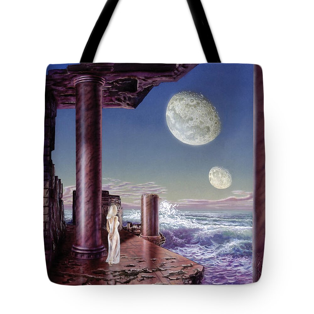 Science Fiction Tote Bag featuring the painting Rhiannon by Don Dixon