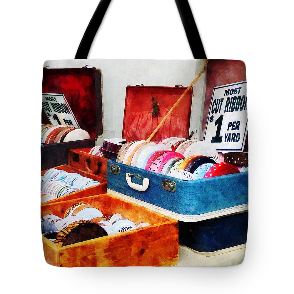 Ribbons Tote Bag featuring the photograph Ribbons For Sale by Susan Savad