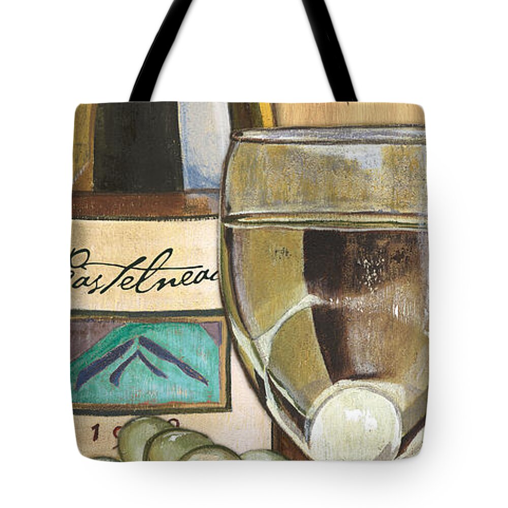 Riesling Tote Bag featuring the painting Riesling by Debbie DeWitt