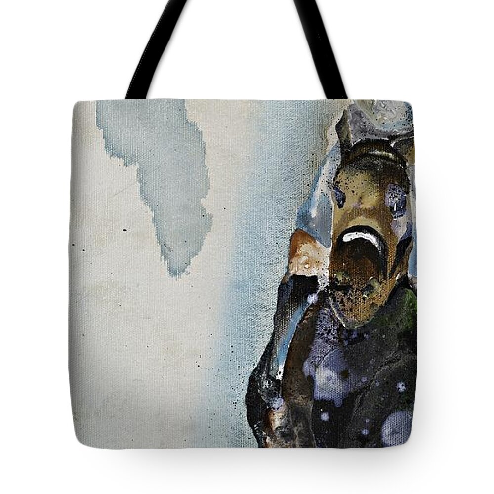 Horse Tote Bag featuring the painting Right.Angle by Kasha Ritter