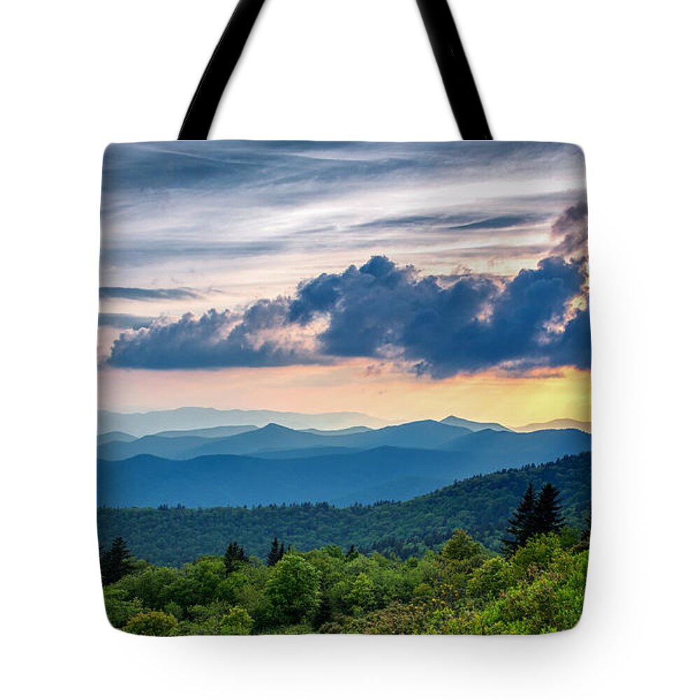 Asheville Tote Bag featuring the photograph Rising and Setting by Joye Ardyn Durham