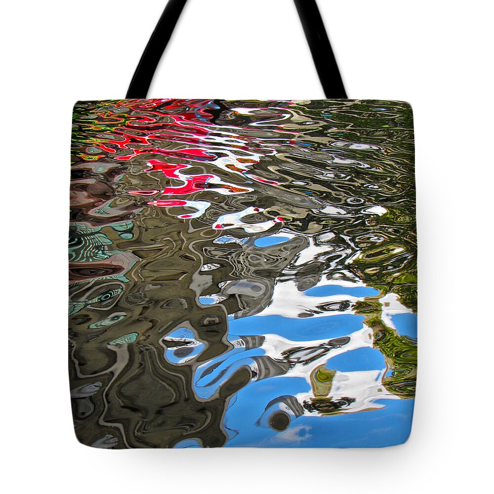 River Tote Bag featuring the photograph River Ducks by Pamela Clements