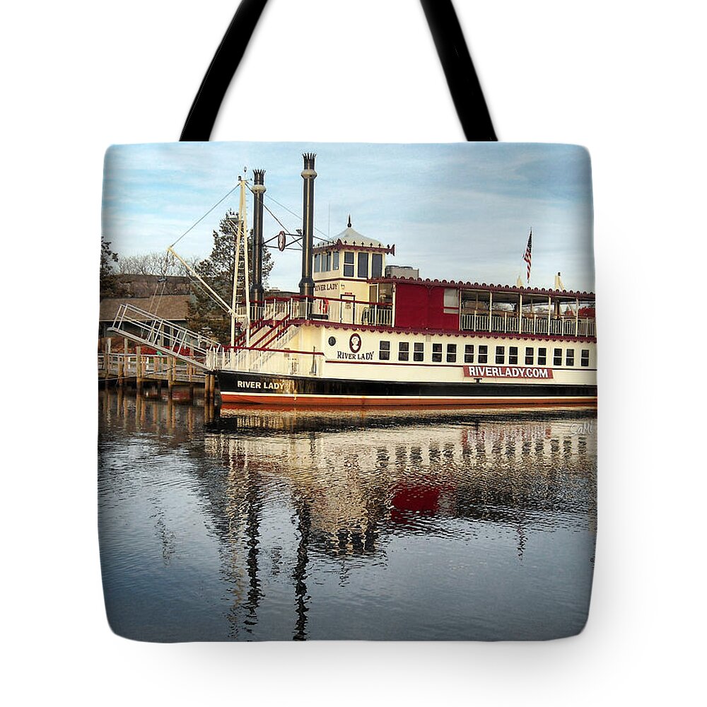Landscape Tote Bag featuring the photograph River Lady by Sami Martin