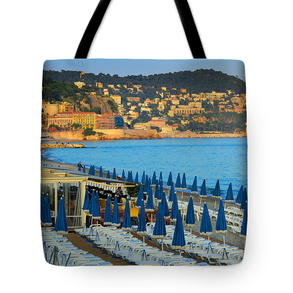 Cote D'azur Tote Bag featuring the photograph Riviera Full Moon by Inge Johnsson