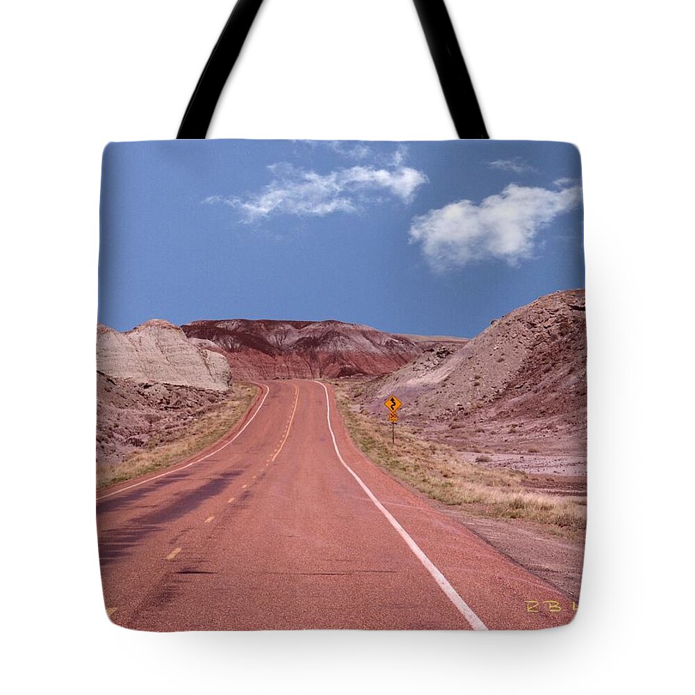 Road Tote Bag featuring the photograph Road Curves by R B Harper
