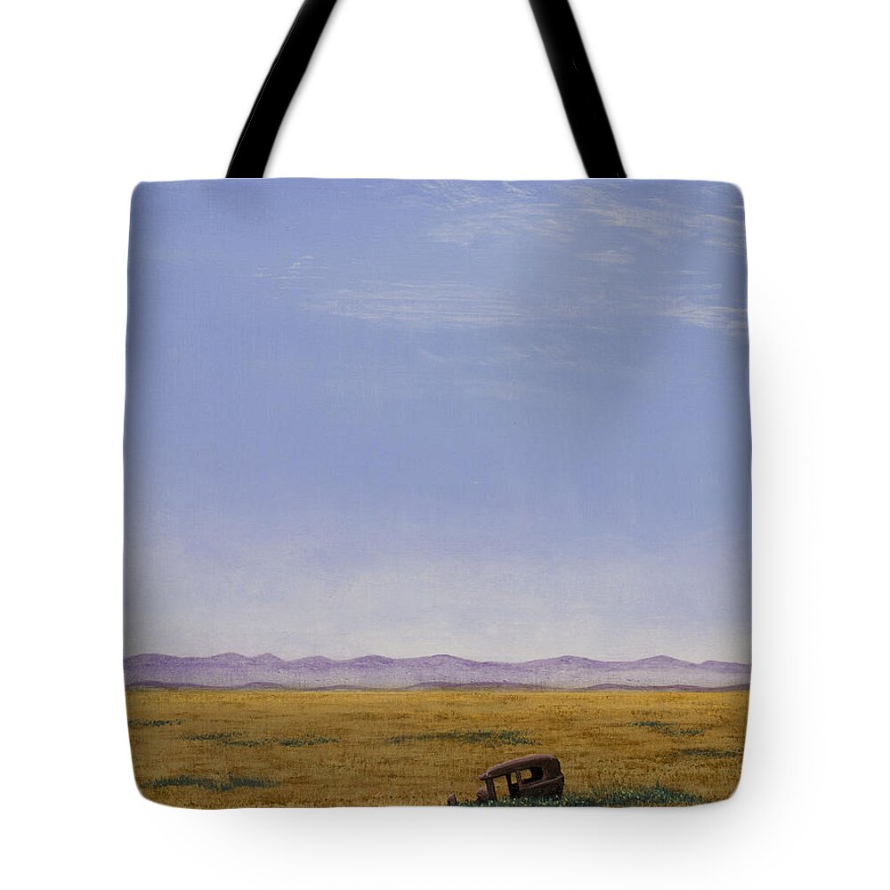 Arizona Landscape Tote Bag featuring the painting Roadside Attraction by Jack Malloch