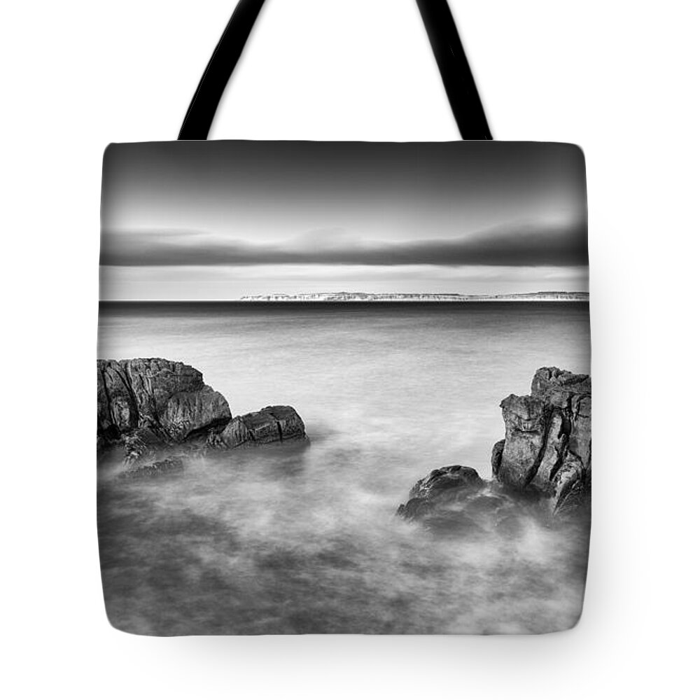 Pans Rock Tote Bag featuring the photograph Ballycastle - Rock Face by Nigel R Bell