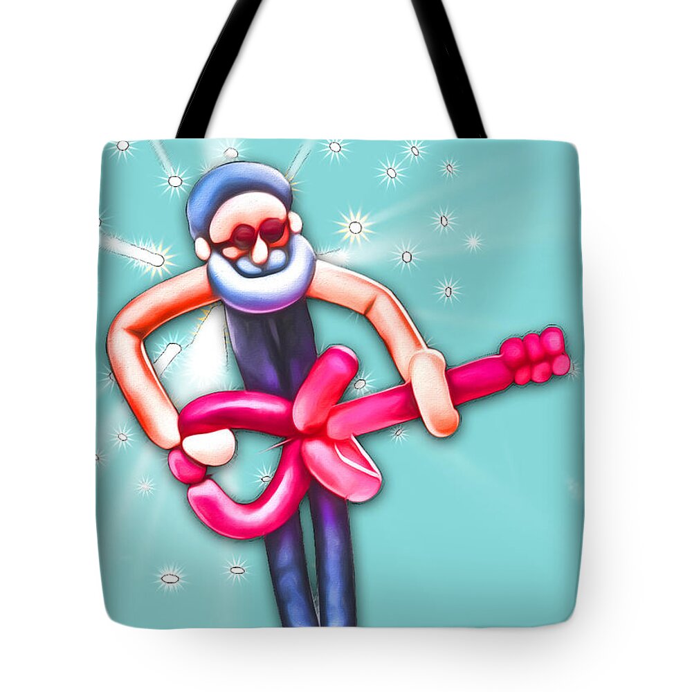 Rock Tote Bag featuring the mixed media Rockin with the Ages by John Haldane