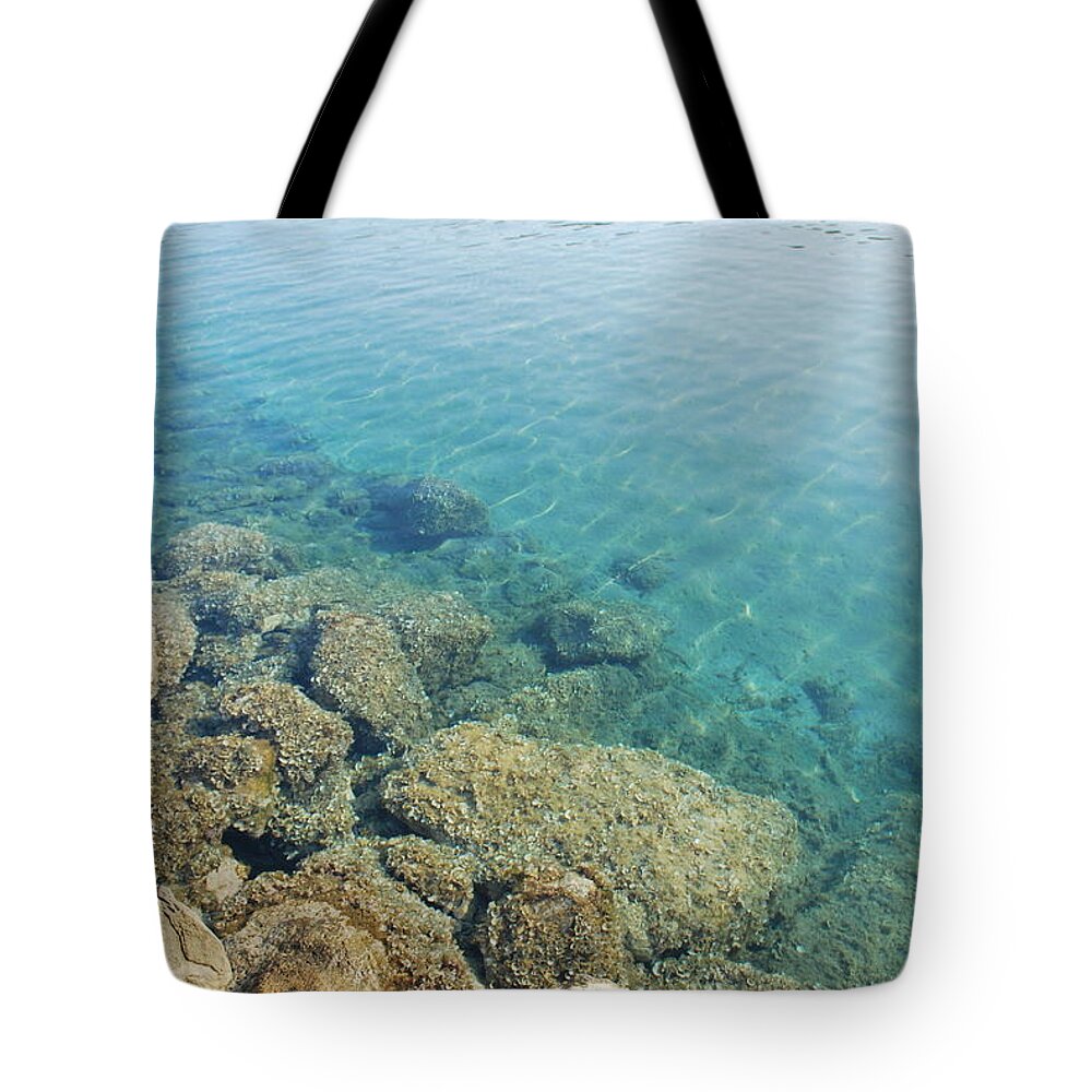 Rocks Tote Bag featuring the photograph Rocks by George Katechis
