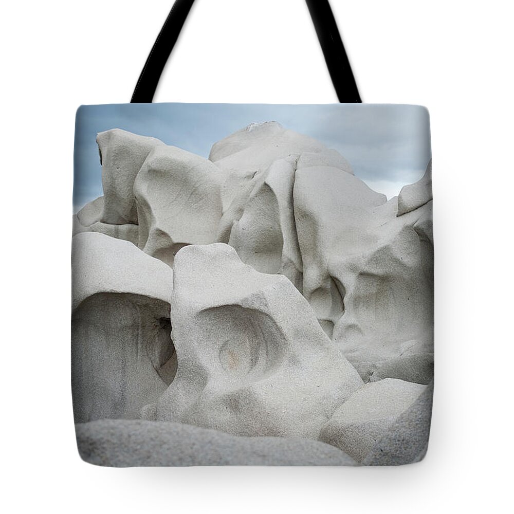 Dramatic Landscape Tote Bag featuring the photograph Rocks Of Capo Testa, Santa Teresa Di by Giorgio Majno