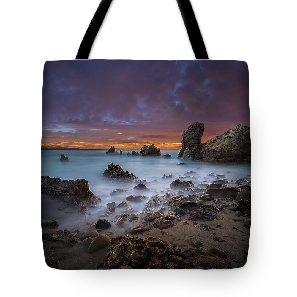 Cdm Tote Bag featuring the photograph Rocky California Beach - Square by Larry Marshall