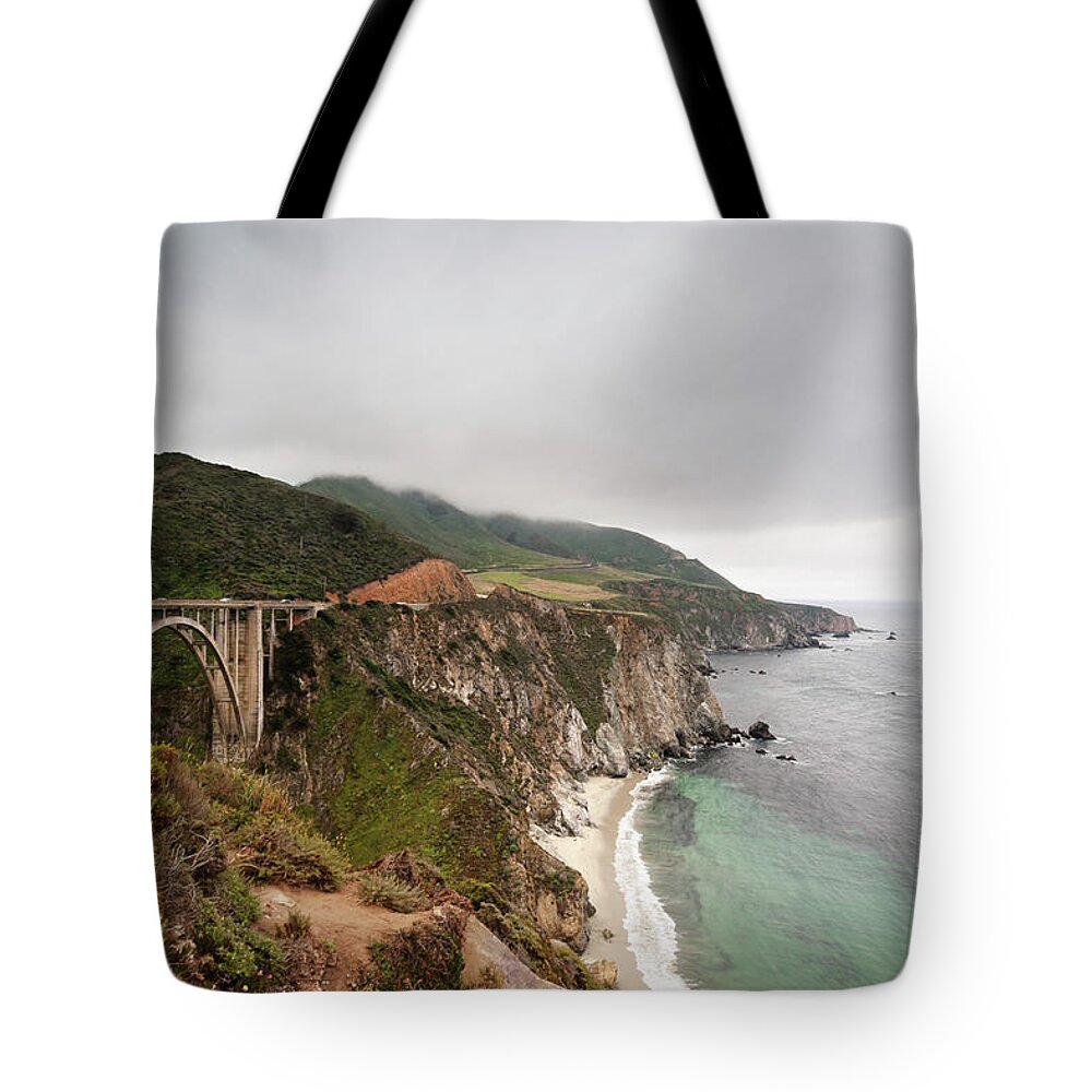 Scenics Tote Bag featuring the photograph Rocky Coast by Eric Lowenbach