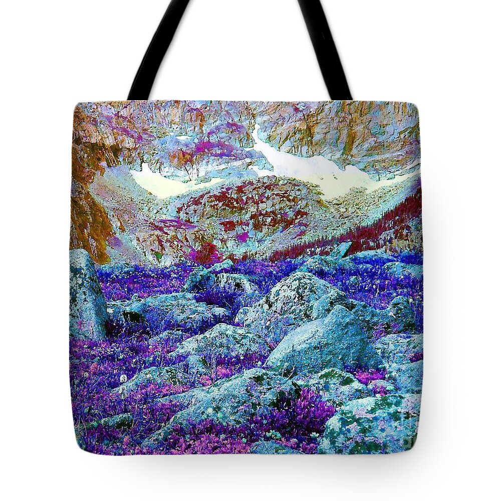 Stone Tote Bag featuring the photograph Rocky Mountain Boulders by Ann Johndro-Collins