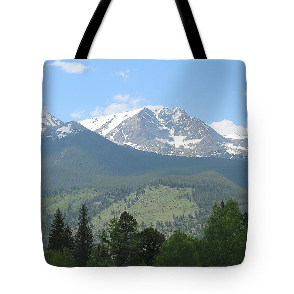 Rocky Tote Bag featuring the photograph Rocky Mountain View by Christy Pooschke