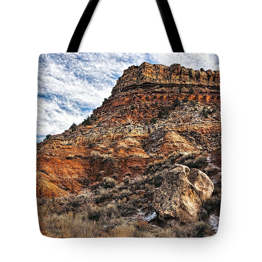 Utah Tote Bag featuring the photograph Rocky Ridge by Christopher Holmes
