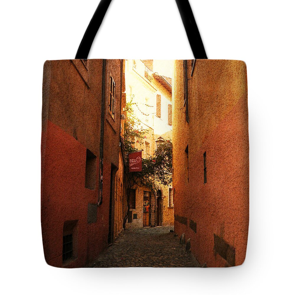 Rome Tote Bag featuring the photograph Romano Cartolina by Micki Findlay