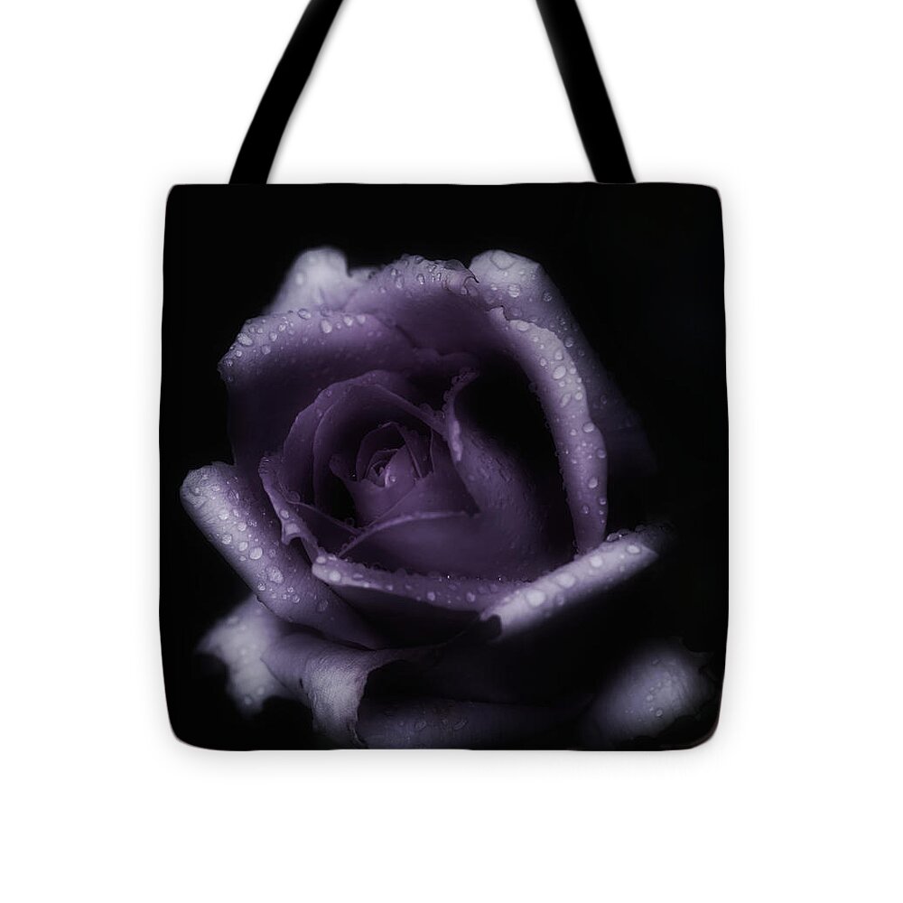 Purple Rose Tote Bag featuring the photograph Romantic Purple Rose by Richard Cummings