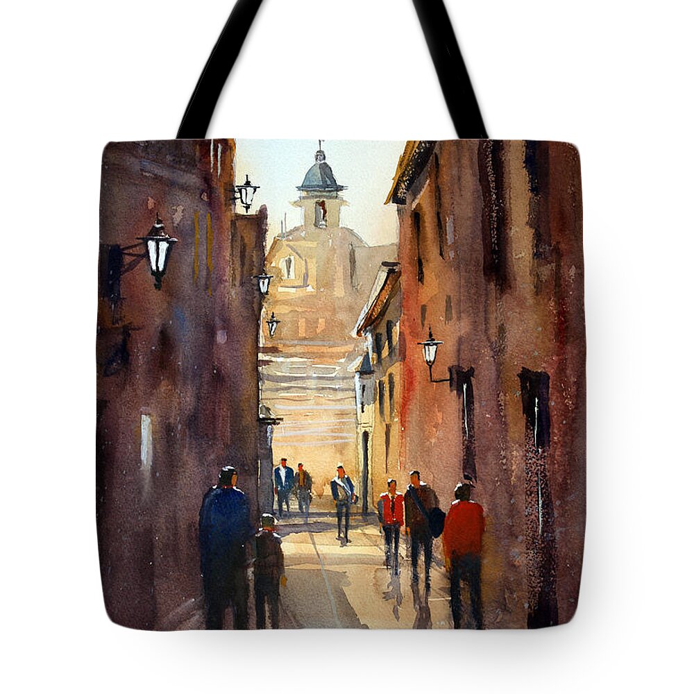 Ryan Radke Tote Bag featuring the painting Rome by Ryan Radke