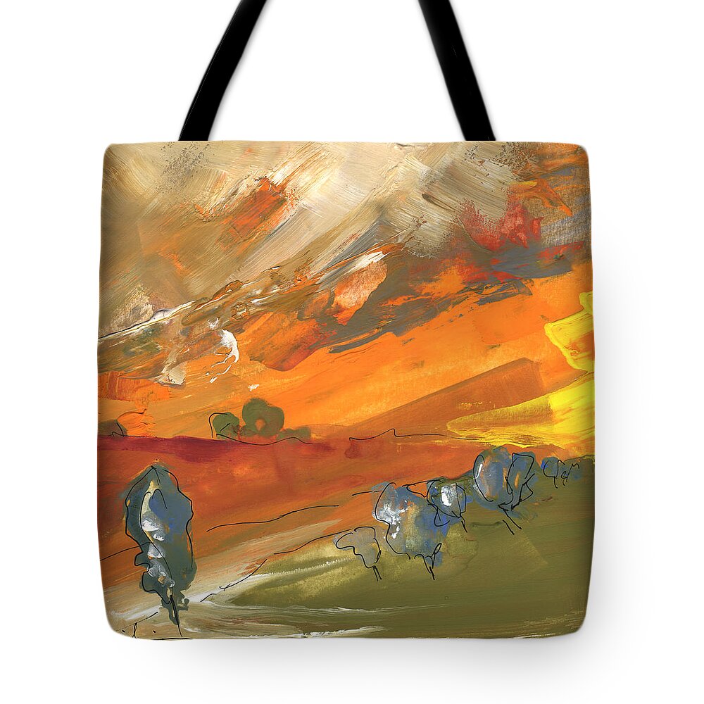 Travel Tote Bag featuring the painting Ronda 02 by Miki De Goodaboom