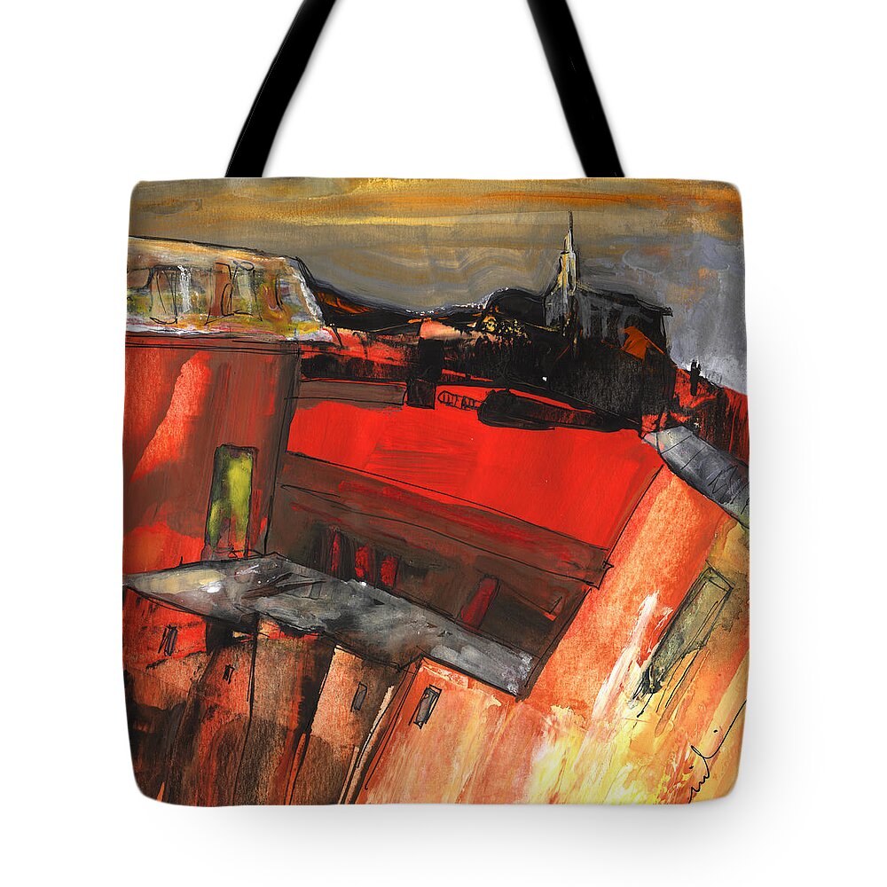 Travel Tote Bag featuring the painting Ronda 03 by Miki De Goodaboom