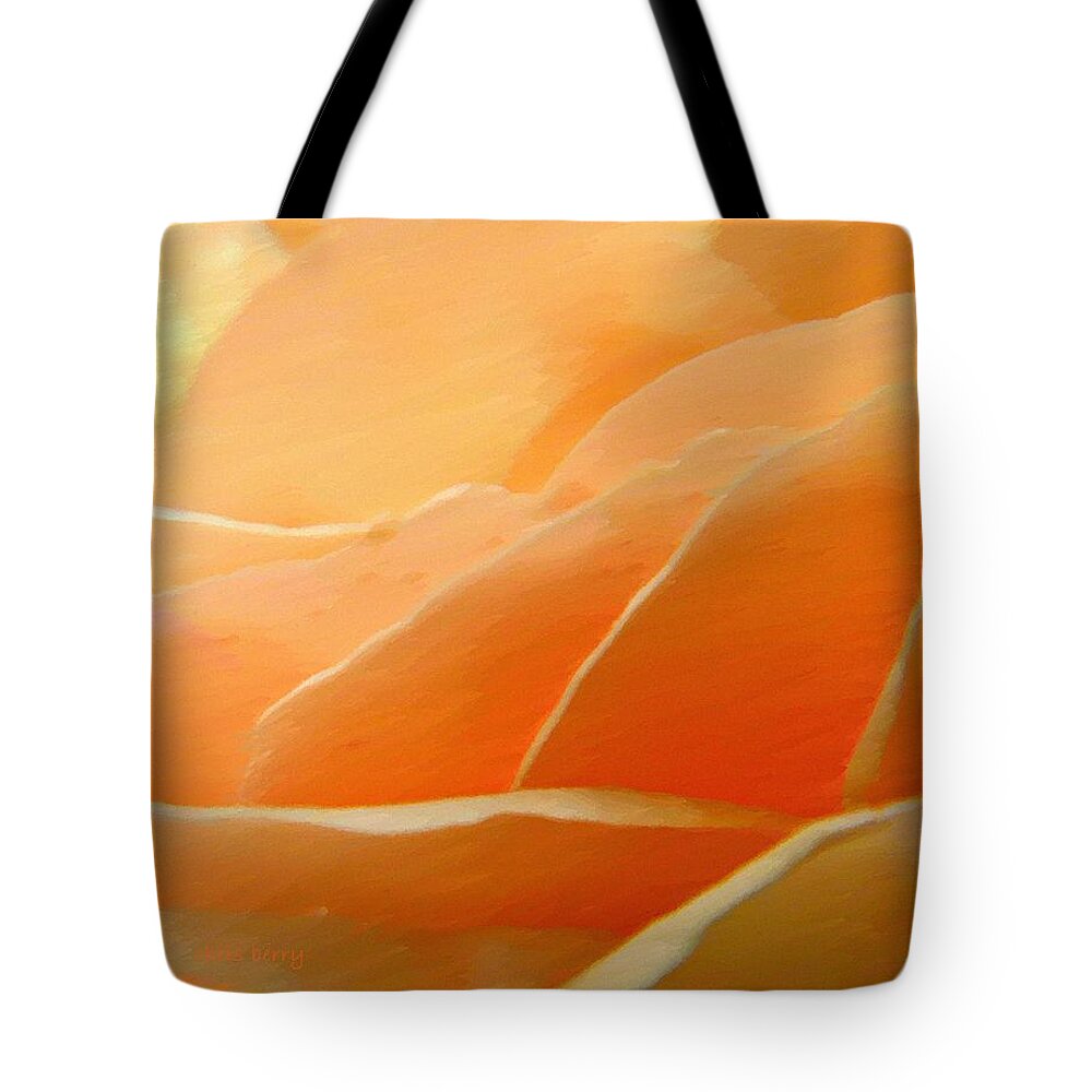 Rose Tote Bag featuring the photograph Rose Abstract Watercolor by Chris Berry