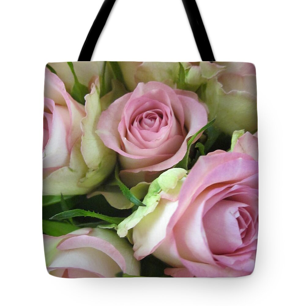 Flowerromance Tote Bag featuring the photograph Rose bed by Rosita Larsson