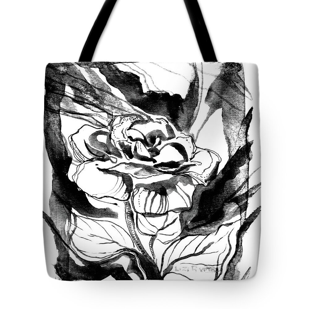 Rose Tote Bag featuring the painting Rose by Lizi Beard-Ward