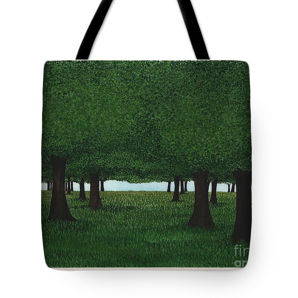 Trees Tote Bag featuring the painting Ross by Hilda Wagner