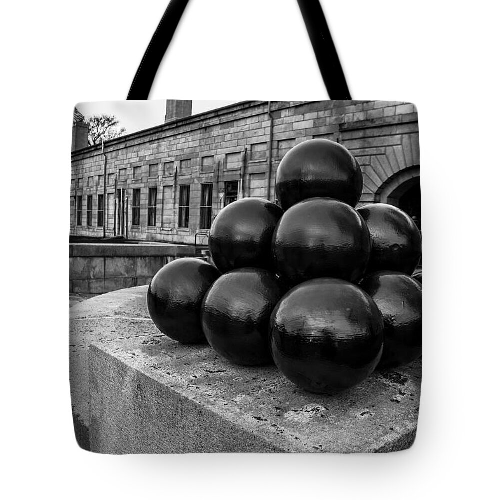 Andrew Pacheco Tote Bag featuring the photograph Round Shot At The Old Fort by Andrew Pacheco