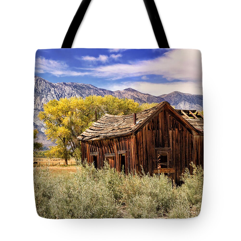 Ranching Tote Bag featuring the photograph Rovana Homestead by Kathleen Bishop
