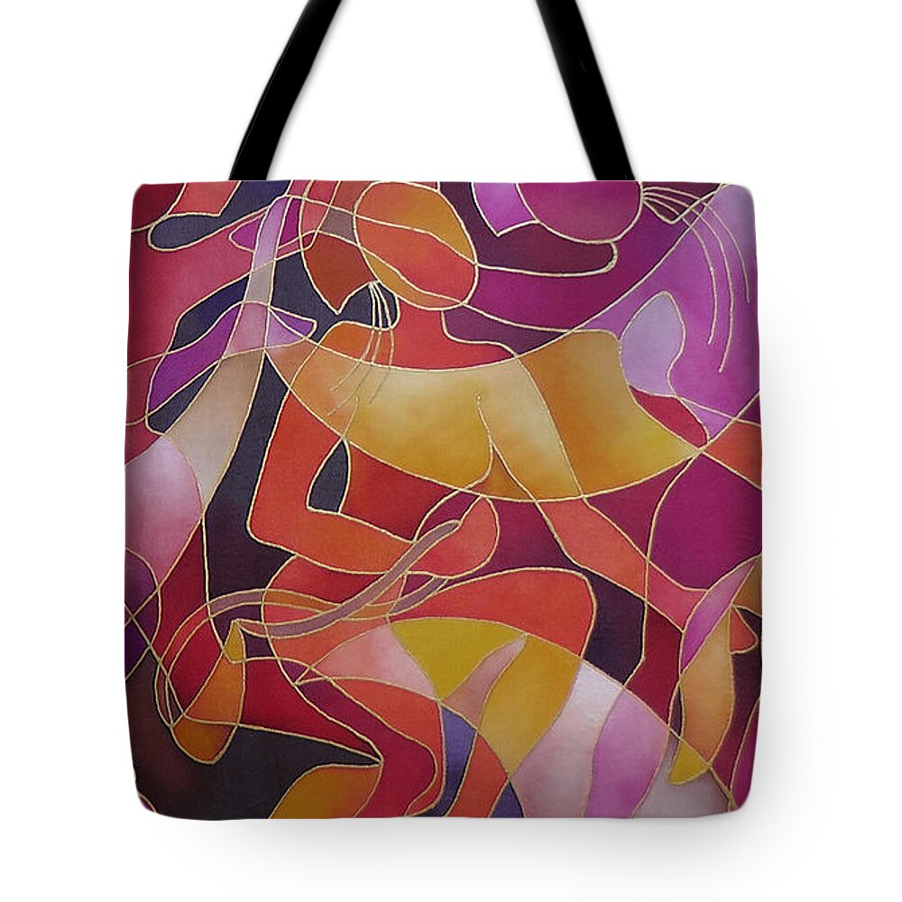Fiji Islands Tote Bag featuring the painting Rovati - The Welcoming by Maria Rova