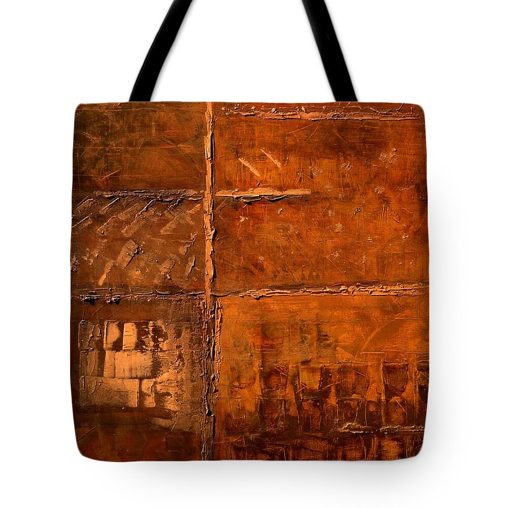 Rugged Cross Tote Bag featuring the painting Rugged Cross by Linda Bailey