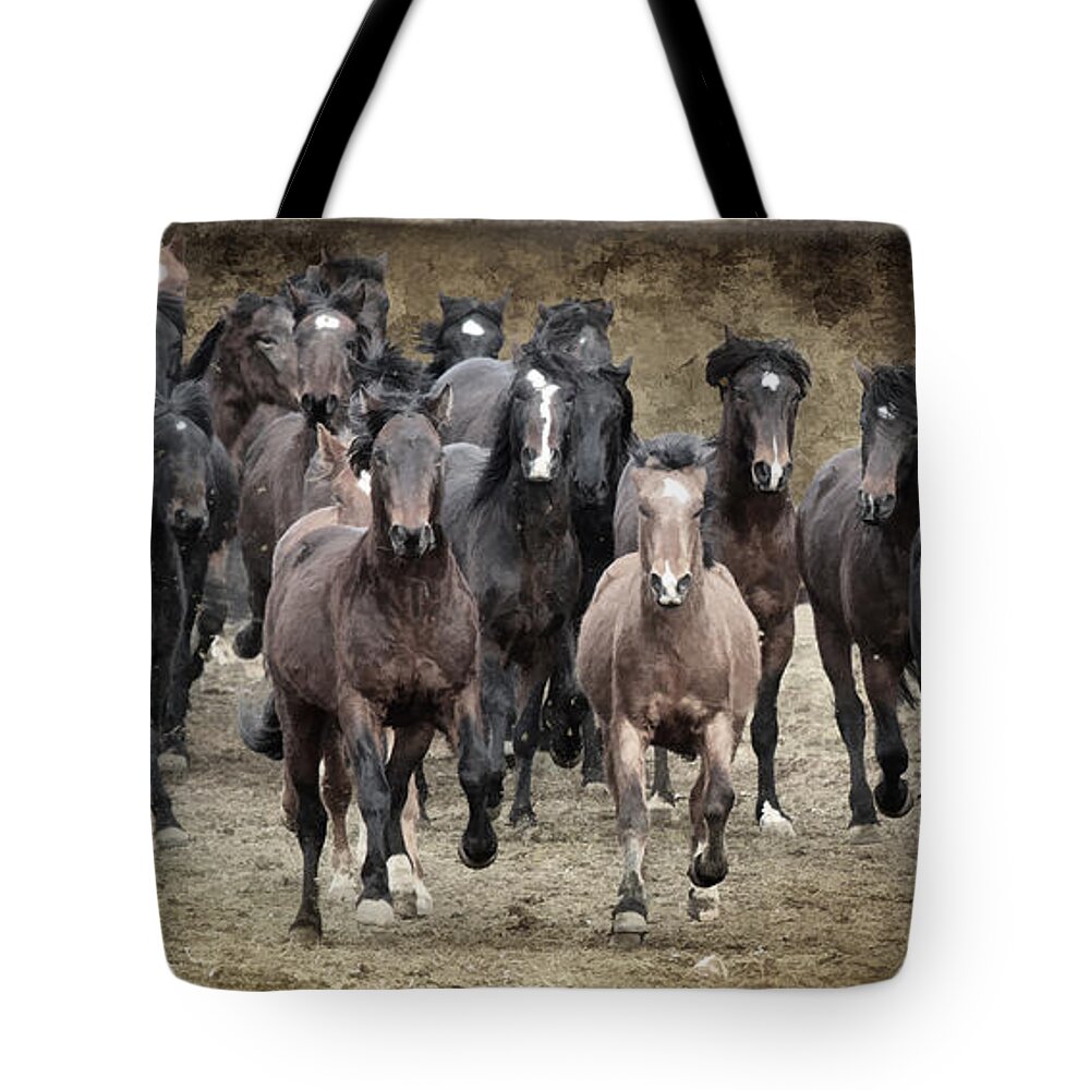 Running Wild Tote Bag featuring the photograph Running Wild by Wes and Dotty Weber