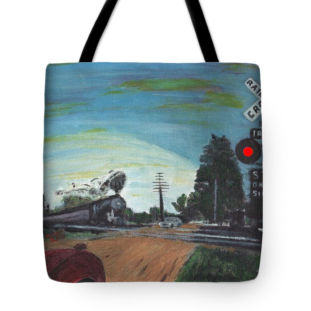 Trains Tote Bag featuring the painting Rural America by Cliff Wilson
