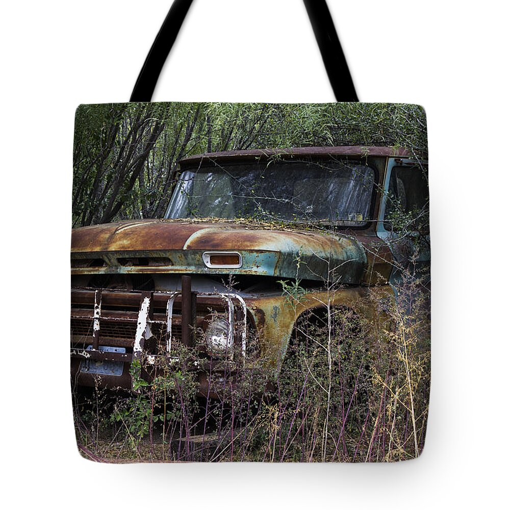 Texas Tote Bag featuring the photograph Rust Bucket by Amber Kresge