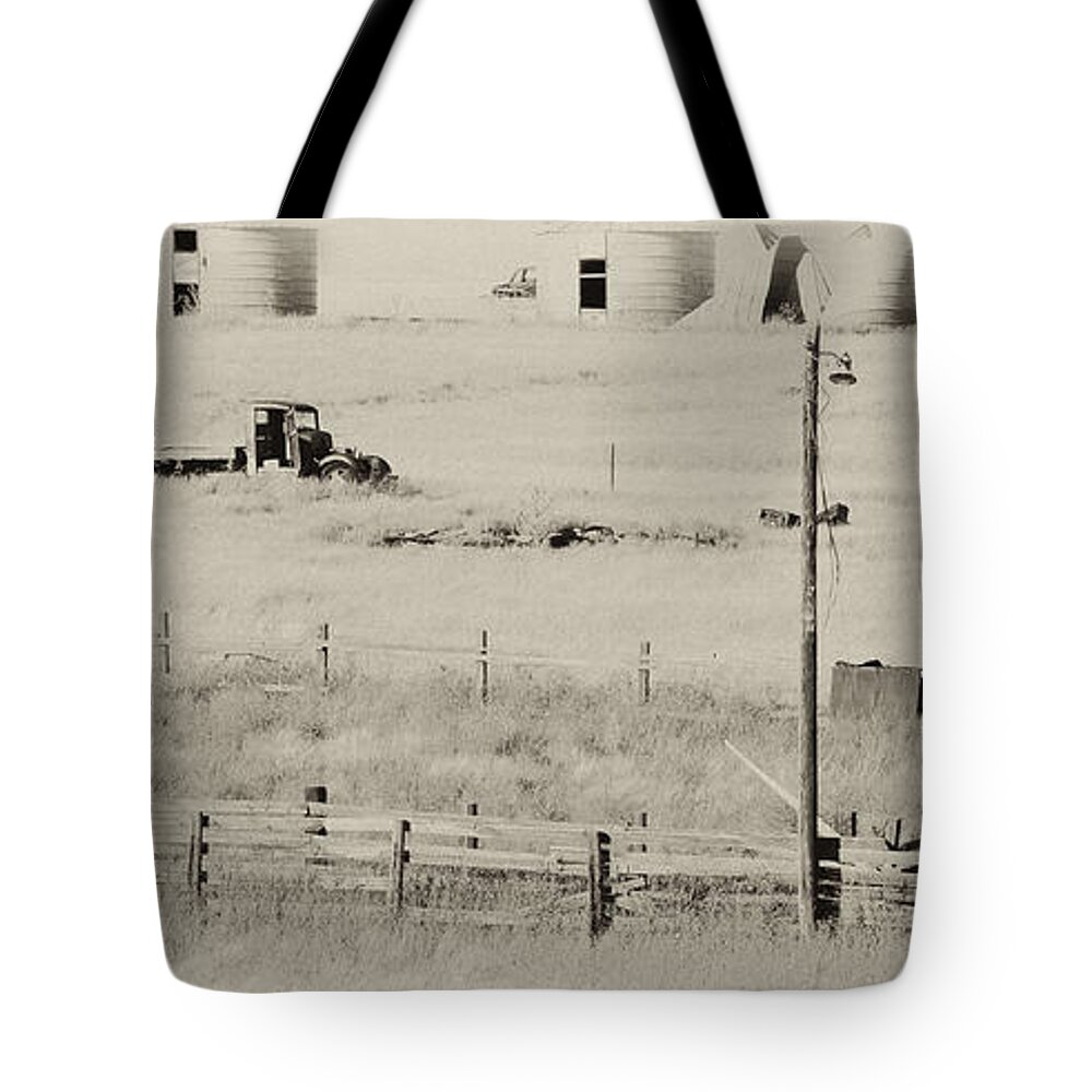 Old Trucks Tote Bag featuring the photograph Rust Wind And Time Are Not Kind by Wilma Birdwell
