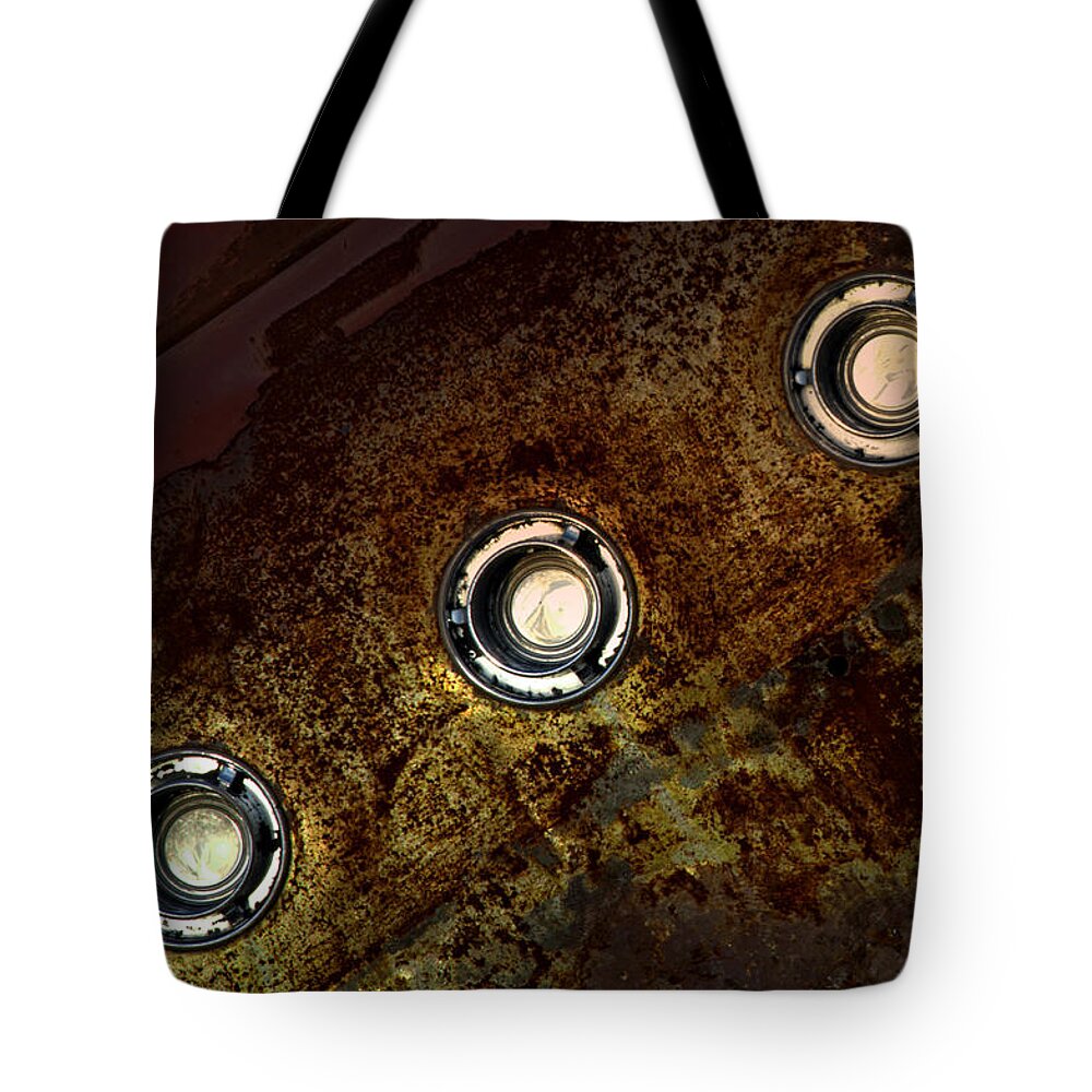 Super Coupe Tote Bag featuring the photograph Rusted Fender Buick Super Coupe by Cathy Shiflett