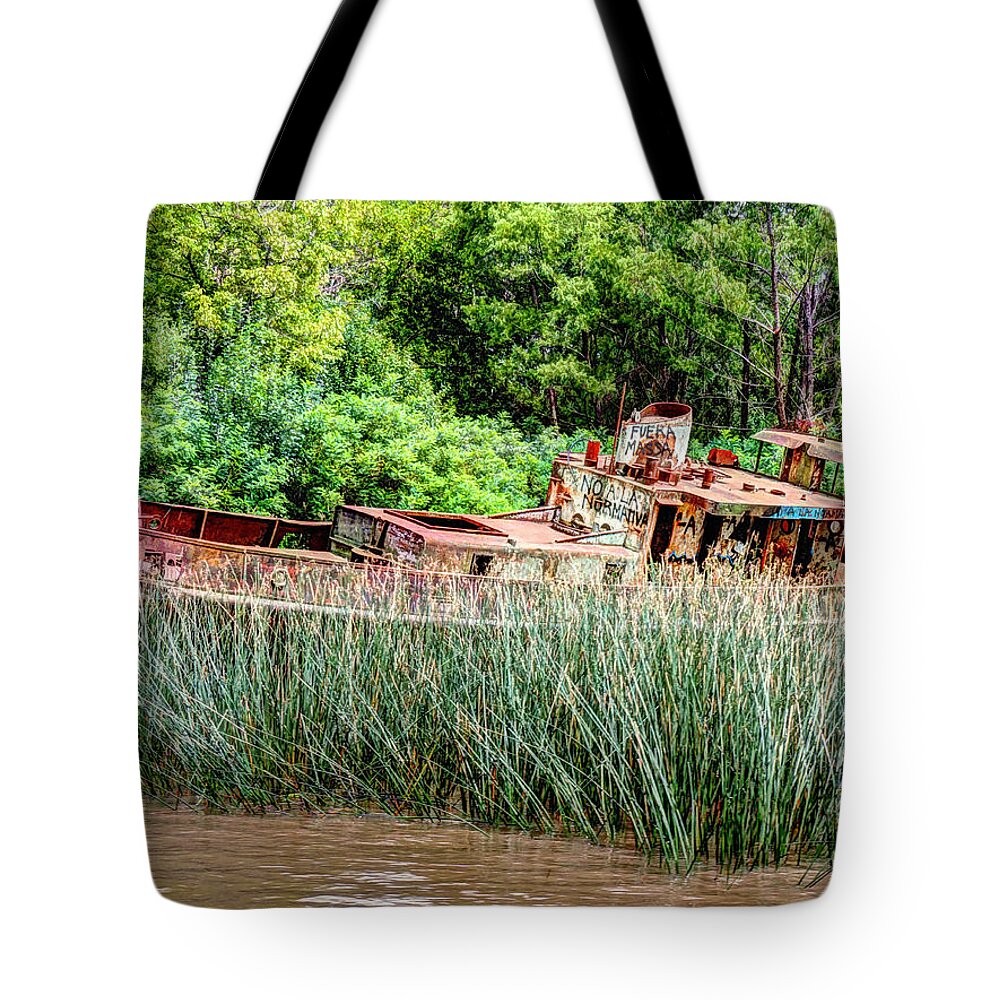 Photograph Tote Bag featuring the photograph Rusty Ship by Richard Gehlbach