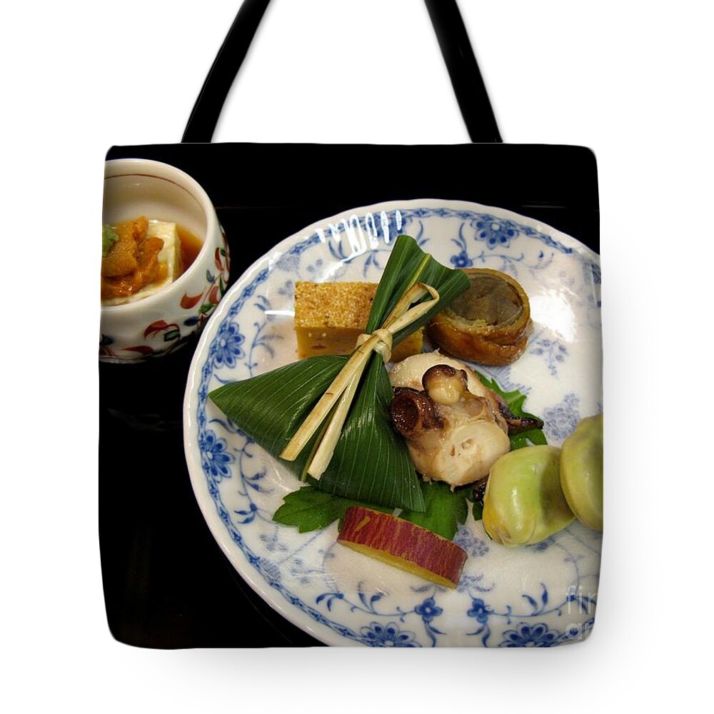 Japan Tote Bag featuring the photograph Ryokan Dinner by Carol Sweetwood