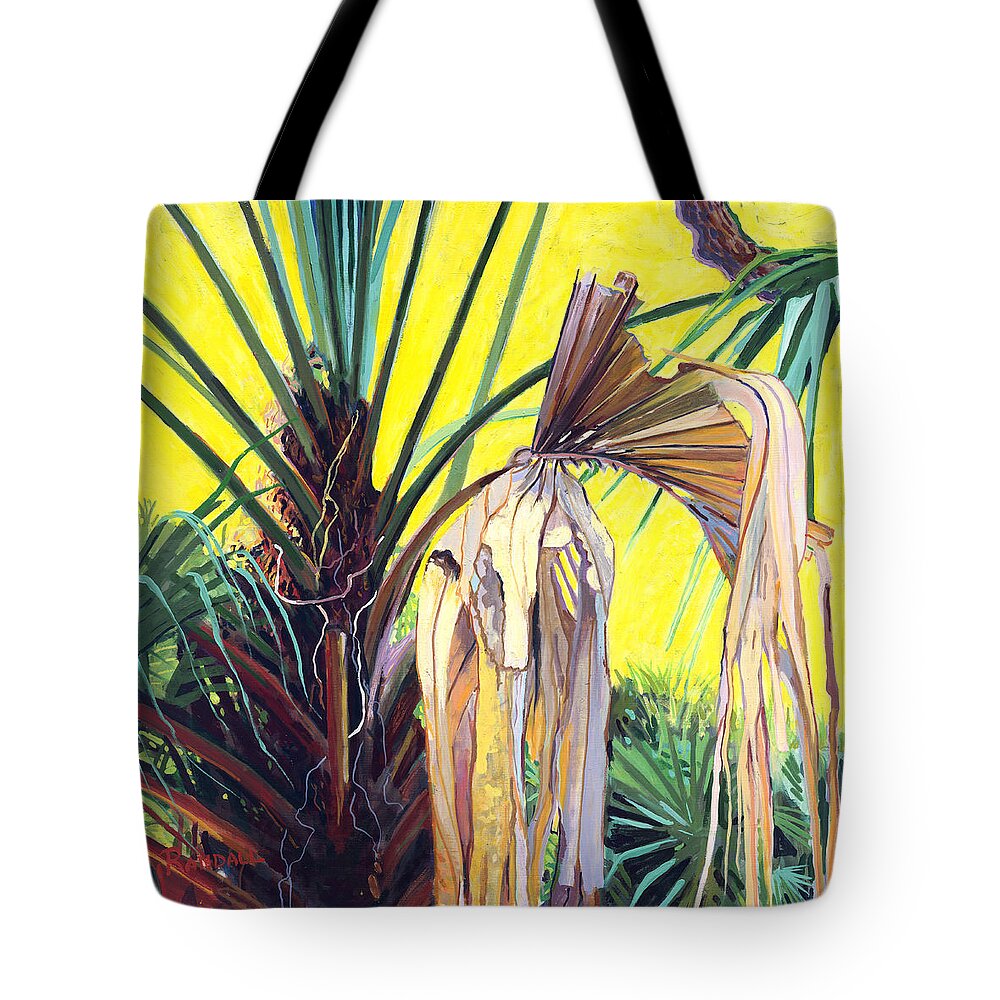 Hilton Head Tote Bag featuring the painting Sabal by David Randall